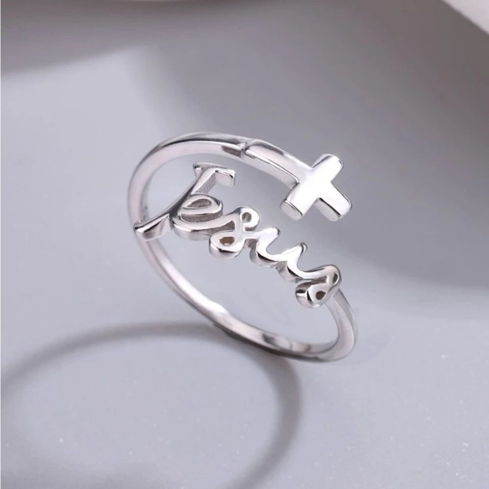 Jesus‎ cross Design Cuff Ring - Picture 2 of 11